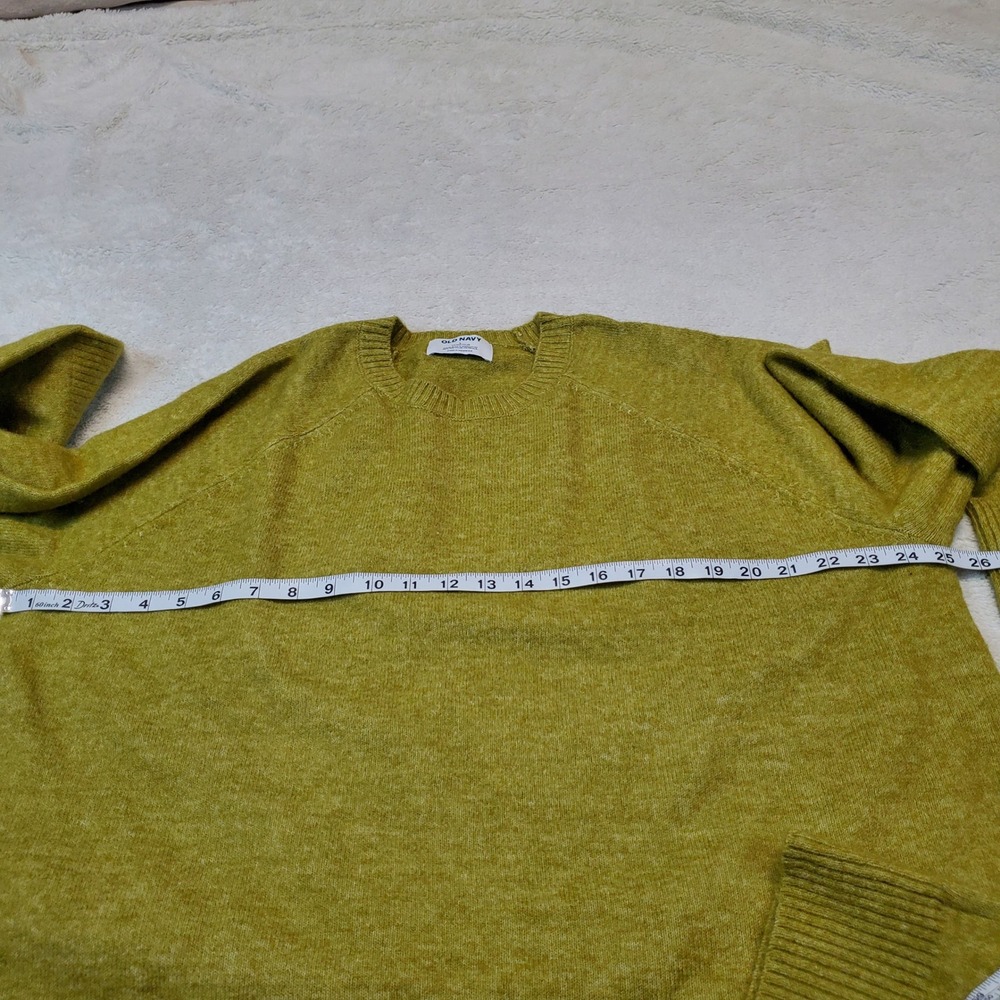 Old Navy Green Bohemian Boho Preppy Wool Blend Oversized Sustainable Sweater L - Picture 5 of 7